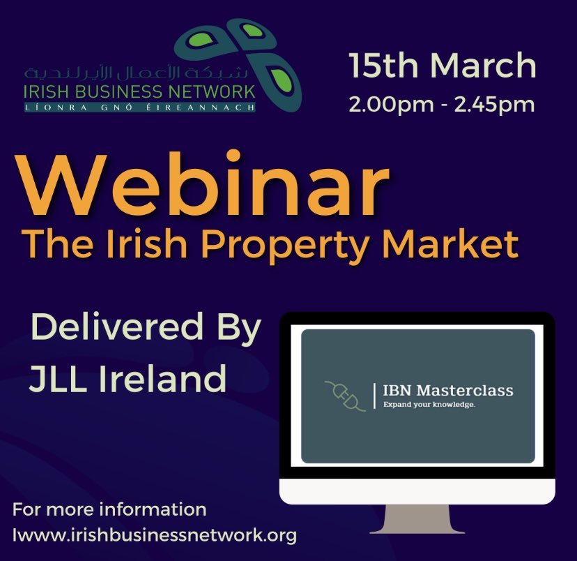 Thinking of buying property in Ireland? Then don’t miss this Masterclass Webinar @irishmissionun @AhmadRYounis @irishindubai