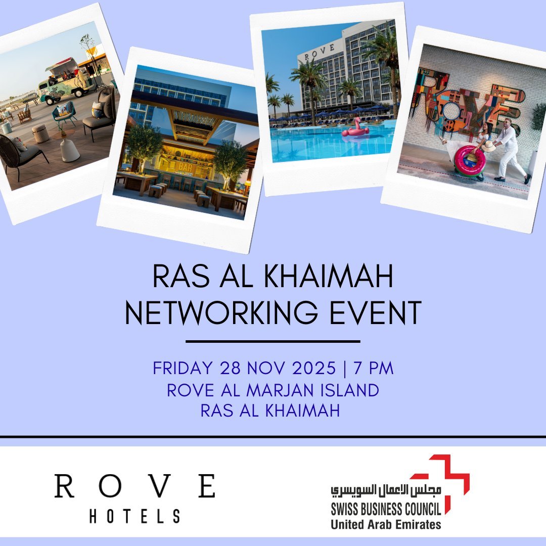 We are going up north to #RAK for a #networking evening, and look forward to welcoming you there! Register now: https:// swissbcuae.com/events/rak-net working-event-nov2025/ …