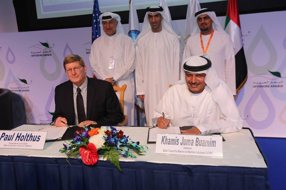 World Ocean Council & DCMMI Sign Partnership Agreement at Offshore Arabia Conference Opening #woc #offshore