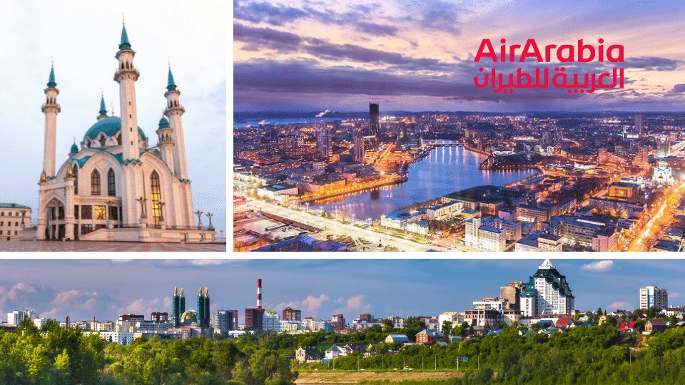 Air Arabia starts new destinations in Russia (Kazan, Ufa, Yekaterinburg)