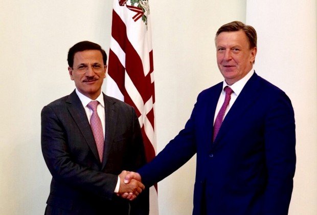 Sultan Al Mansouri holds bilateral meetings with Latvian…