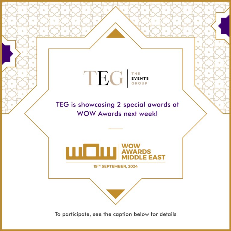 TEG powered awards at WOW Awards Middle East!